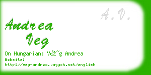 andrea veg business card